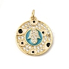 Brass Micro Pave Cubic Zirconia Pendants KK-K419-01G-2