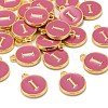 Golden Plated Alloy Enamel Charms ENAM-S118-08I-4