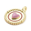 Brass Enamel Pendants KK-H527-01B-G01-2