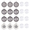 200Pcs DIY Half Round Pendant Making Kits DIY-AR0001-38AS-1