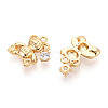 Brass Micro Pave Clear Cubic Zirconia Pendants X1-KK-T078-02G-05-2