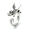 Dragon Alloy Open Cuff Rings X-RJEW-K275-22AS-1