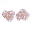 Plating Acrylic Woven Beads PACR-R247-03B-1