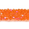 Transparent Electroplate Glass Beads Strands EGLA-A039-T4mm-L11-1