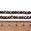 Transparent Electroplate Glass Beads Strands GLAA-F029-4mm-A30-4