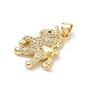 Brass Micro Pave Cubic Zirconia Pendants KK-H537-02G-2