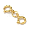 925 Sterling Silver Double Spring Ring Clasps STER-R003-07G-2