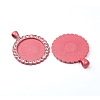 Alloy Pendant Cabochon Settings PALLOY-WH0066-33F-2