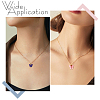 10Pcs 10 Colors Acrylic Butterfly Pendant Zinc Alloy Chain Necklaces NJEW-GO0001-19-5