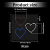 Triple Heart Eco-Friendly Acrylic Hotfix Rhinestone DIY-WH0419-69A-2