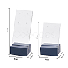 2 Sets 2 Styles 4-Hole Acrylic Earring Display Stands EDIS-FH0001-02-2