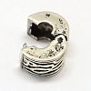 Alloy European Style Clasps PDLC-R001-08AS-3