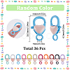36Pcs Spray Painted Alloy Lobster Claw Clasps FIND-SC0013-23-2