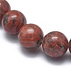 Natural Sesame Jasper/Kiwi Jasper Bead Stretch Bracelets BJEW-K212-C-037-3