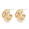 Brass Stud Earrings EJEW-K264-06G-1