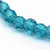 Transparent Glass Bead Strands GLAA-R166-6mm-01C-2