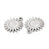 Non-Tarnish 304 Stainless Steel Pendant Cabochon Settings STAS-L020-012P-2