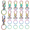 10Pcs Flower Zinc Alloy Swivel Clasps FIND-PH0009-02-1