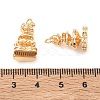 Brass Micro Pave Clear Cubic Zirconia Pendants KK-K351-68G-3