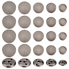 50Pcs 5 Styles 3-Hole Brass Buttons BUTT-OC0001-47B-1