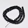 Faceted Rondelle Natural Black Spinel Bead Strands G-F289-42C-2