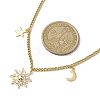 Sun & Star & Moon Brass Pendant Necklaces NJEW-JN04808-3