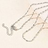 1.5MM 304 Stainless Steel Cuboid Link Chain Necklaces for Women NJEW-G201-03P-1