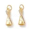 Rack Plating Eco-friendly Brass Micro Pave Clear Cubic Zirconia Pendants KK-D072-01G-I-NR-1