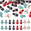 60Pcs 4 Colors Halloween Dyed Synthetic Turquoise Pendants FIND-AR0003-26-1