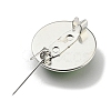 Round Glass Brooches FIND-Q096-01O-2