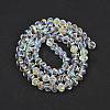Electroplate Transparent Glass Beads Strands EGLA-B011-08A-AB02-2