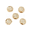 Rack Plating Brass Micro Pave Clear Cubic Zirconia Beads LS-KK-Z060-21G-1