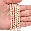 Natural Fossil Beads Strands G-E110-4mm-2-5