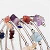 Four Loops Natural Gemstone Beaded Wrap Bracelets BJEW-JB02332-02-2