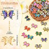20Pcs 10 Colors Alloy Enamel Connector Charms ENAM-YW0008-04-3