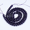 Natural Amethyst Round Bead Strands G-M212-6mm-03C-2