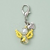 Angel Glass Seed Beads Pendant Decorations HJEW-MZ00109-02-1