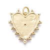 Brass Micro Pave Clear Cubic Zirconia Pendants ZIRC-M108-29-G-2