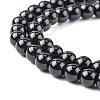 Synthetic Black Stone Beads Strands G-G088-6mm-2