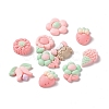 Spray Painted Resin Cabochons RESI-G031-15-1