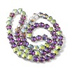 Electroplate Glass Beads Strands EGLA-B006-04A-HP03-2