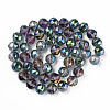 Electroplate Transparent Glass Beads Strands EGLA-N002-34A-D02-2