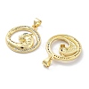 Brass Micro Pave Cubic Zirconia Pendants KK-Z098-01G-01-2