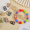 CHGCRAFT 16Pcs 4 Colors Squirrel Food Grade Eco-Friendly Silicone Beads SIL-CA0003-02-4