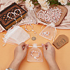 50Pcs Plastic Imitation Pearl and Porcelain Round Link Metal Virgin Cross Charm Rosary Bracelets BJEW-WA0001-07B-3