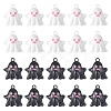 24Pcs 2 Colors Spray Painted Alloy Enamel Pendants FIND-SC0004-89-1