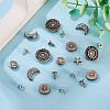 50Pcs 5 Styles Alloy River Studs FIND-TA0009-59-5
