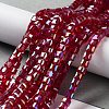 Electroplate Glass Beads Strands X-EGLA-R030-4x4mm-04-1