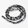 Electroplate Transparent Glass Beads Strands EGLA-A034-T6mm-M01-2