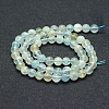 Natural Aquamarine Beads Strands G-P342-11-6mm-A+-2